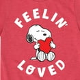 thumbnail image 3 of Peanuts - Feelin Loved  - Toddler And Youth Short Sleeve Graphic T-Shirt, 3 of 6