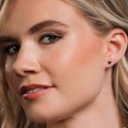 thumbnail image 4 of Gem Stone King 14K White Gold Blue Created Sapphire Stud Earrings for Women | 1.00 Cttw | Gemstone September Birthstone | Heart Shape 4MM, 4 of 6