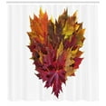 thumbnail image 3 of Ambesonne Fall Leaves Shower Curtain, Mix Leaves Heart Shaped, 69"Wx70"L, White and Multicolor, 3 of 3