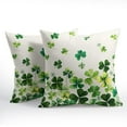 thumbnail image 2 of St. Patrick's Day Pillow Covers Set of 2 20x20 Inch Green Shamrock Outdoor Decorative Throw Pillowcases with Spring Lucky Clover Design for Farmhouse Couch Decor Perfect Holiday Gift, 2 of 6