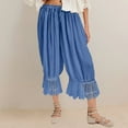 thumbnail image 2 of VISALY Harem Pants Ruffle Pants Ruffle Bloomers Slips Pants Pajama Flowy Pants for Women Capris Lace Bloomers Sports Pants for Women Lightweight Work Pants Elastic Waist Pants Sweatpants Women Bu2 M, 2 of 5