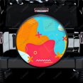 thumbnail image 1 of 80s-90s Style Color Splash Print Spare Tire Cover Waterproof Tire Wheel Protector for Car Truck SUV Camper Trailer Rv 14"-17", 1 of 5
