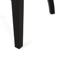 thumbnail image 6 of GDF Studio Delwood Traditional Upholstered Wood and Cane Dining Chairs, Set of 2, Black, Natural Brown, and Cream Fabric, 6 of 9