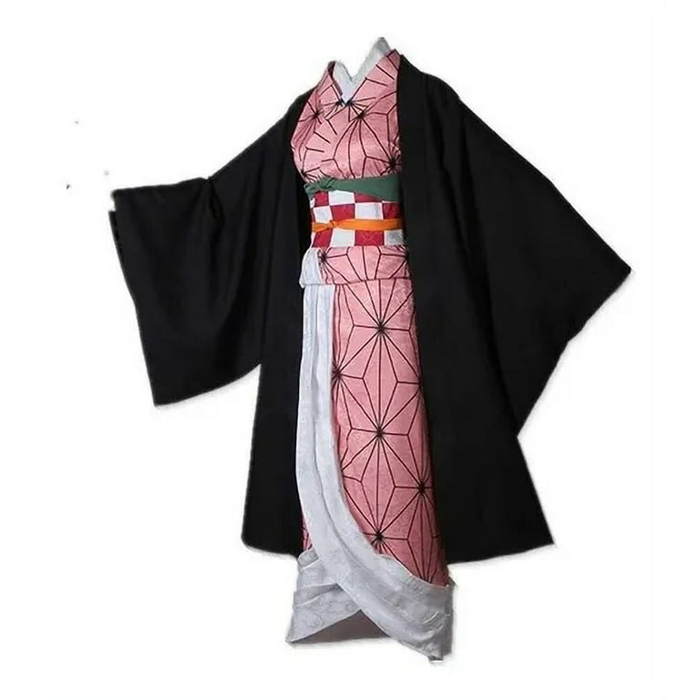 Nezuko Cosplay, Complete Demon Slayer Cloak, Full Anime Kimono