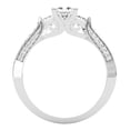 thumbnail image 5 of Dazzlingrock Collection 1.00 Carat (ctw) 14K Princess & Round Diamond Ladies Engagement Ring 1 CT, White Gold, Size 5, 5 of 10