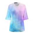 thumbnail image 4 of FNFYFH Plus Size Gaphic T-Shirt for Women Short Sleeve Tie Dye Shirts Summer Crew Neck Basic Tees Oversized T Shirt, 4 of 5