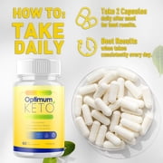 (3 Pack) Optimum Keto - Supplement for Weight Loss - Energy & Focus Boosting Dietary Supplements for Weight Management & Metabolism - Advanced Fat Burn Raspberry Ketones Pills - 180 Capsules