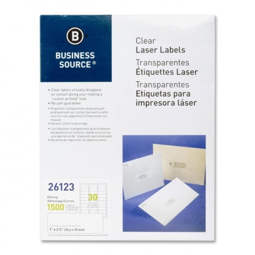 business source clear mailing label