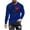 Blue, variant on Long Sleeve Tee Shirts for Men Graphic 3D Smiling Face Print Casual Pullover Big and Tall Crewneck Sweatshirts Sports Tees