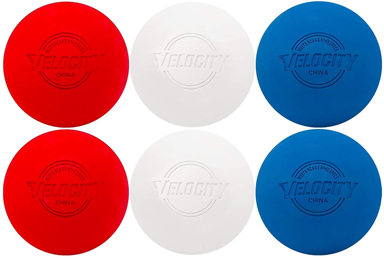 Red/White/Blue Brine NOCSAE Approved 3 Pack Lacrosse Balls 