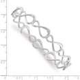 thumbnail image 2 of Sterling Silver Rh Plated White Ice .01Ct Diamond Infinity Bangle Bracelet Made In India qw394, 2 of 5