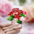 thumbnail image 4 of H&D HYALINE & DORA Red Rose Figurine Ornament Spring Bouquet Crystal Glass Flowers Gift-Boxed, 4 of 10