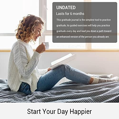 The Gratitude Journal - Inspire Thankfulness, Mindfulness, Positivity, Happiness, Affirmation, Productivity & Self Care - Undated Daily Reflection & Gratitude Journal for Women & Men - Upgraded with