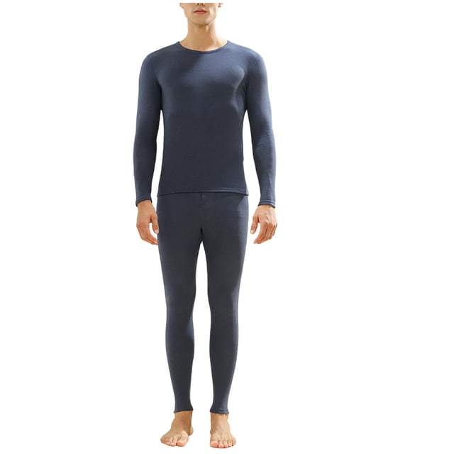 Ensemble de sous-Couche pour Hommes, Épais Décontracté Haute Élasticité Chaud Thermique