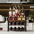 thumbnail image 5 of 5-Tier Liquor Bottle Display Shelf, Holds up to 20 Bottles, Countertop Wine Racks with 6 Wine Glass Holders, Mini Wine Bar Cabinet for Home, All in One Coffee Syrup Whiskey Organizer, 5 of 7