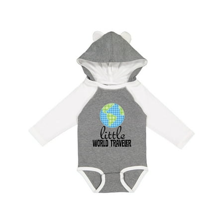 

Inktastic Little World Traveler Gift Baby Boy or Baby Girl Long Sleeve Bodysuit