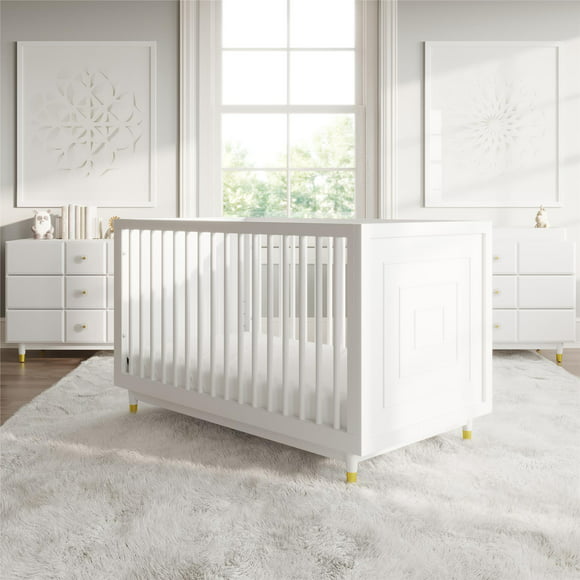 Little Seeds Aviary 3-in-1 Crib with Adjustable Mattress Height, White