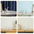 thumbnail image 2 of WEUVEB Cute Silver Bunny Figures, Plastic Rabbit Desk Decor, Electroplated, 4Pcs, 2 of 9