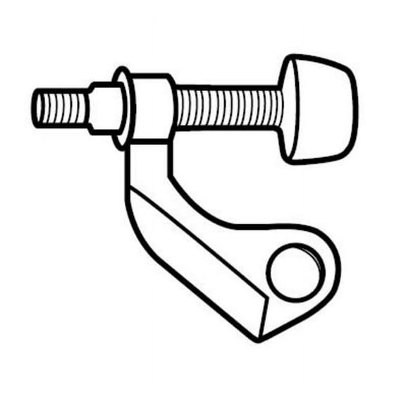 Don-Jo 1503 Screw Adjustable Hinge Mounted Door Stop - Nickel