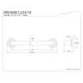 thumbnail image 2 of Kingston Brass DR214247 Milano 24" x 1-1/4" O.D. Brass Decorative Grab Bar, Brushed Brass, 2 of 4