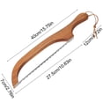 thumbnail image 3 of Teakwood Serrated Bread Knife, 10 Inch Stainless Steel Blade, Wooden Handle Slicing Tool for Loaves, Kitchen Essential, 3 of 6