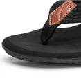thumbnail image 5 of Xfvqtps Mens Flip Flops with Thick Non-Slip Rubber Sole Solid Color Woven Strap Summer Comfortable Outdoor Beach Sandals for Casual Wear, 5 of 9