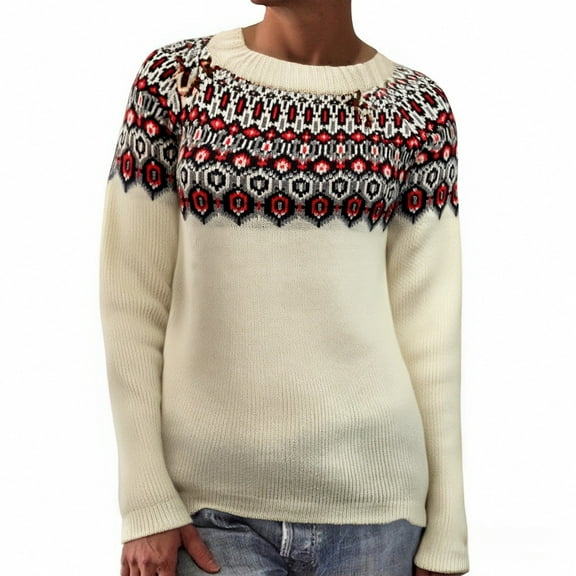 Bovemsi Womens Sweaters Casual Lightweight Isle Sweater Sleeve Crew Neck Knitted Pullover Comfy Warm Fall Tops Fall Sweaters