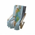 thumbnail image 4 of Travel Soft Flannel Fleece Throw Blanket, Travel Concept with World Landmarks Around the Globe Hot Air Balloon Illustration, Cozy Plush for Indoor and Outdoor Use, 50" x 70", Multicolor, by Ambesonne, 4 of 6