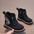 thumbnail image 4 of Elvqul Boots for Girls,Girls Shoes,Winter Lace up Boot Faux Leather Size 13 Girls, 4 of 5