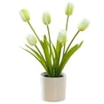thumbnail image 1 of Simulación de bonsái de tulipán de seis cabezas, plantación en macetas, decoraciones artificiales para el hogar, 1 of 5