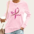 thumbnail image 2 of Byworldtasic Womens Breast Cancer Sweatshirt Womens Pink Ribbon Sweater Cancer Awareness Long Sleeve Casual Fall Crewneck Pullover Tops, 2 of 4