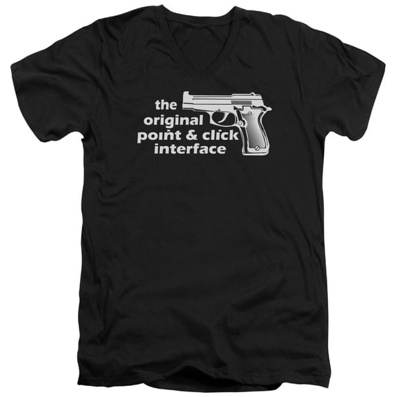 - Point And Click - Slim Fit V Neck Shirt - Large