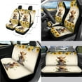 thumbnail image 2 of Renewold Highland Cow Sunflower Car Seat Covers Front Rear Full Set Steering Wheel Cover Seat Belt Pads Coasters Waste Bin Armrest Cover Cup Holders Rearview Mirror Cover Handbrake Cover Set, 14 PCS, 2 of 7