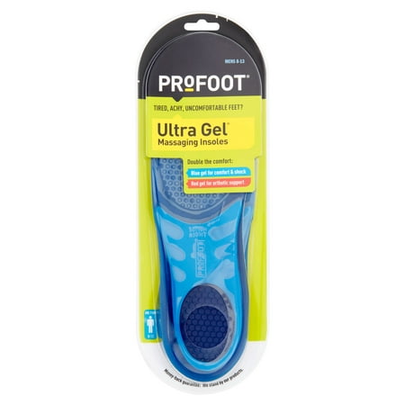 Profoot Ultra Gel Mens 8-13 Massaging Insoles, one (Best Gel Insoles For Work Boots)