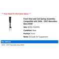 thumbnail image 2 of Front Strut and Coil Spring Assembly - Compatible with 2006 - 2007 Mercedes-Benz R500, 2 of 2