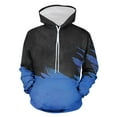 thumbnail image 1 of Pull à Capuche pour Hommes Imprimé Coloré Non Positionné Pull Décontracté à Manches Longues, 1 of 4