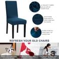 thumbnail image 3 of Chair Covers, Dining Room Chair Covers Stretch Chair Covers for Dining Room 6 Pack,Dining Chair Covers Dining Chair slipcovers for Dining Room,Kitchen,Hotel,Ceremony, 3 of 6