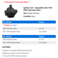 thumbnail image 2 of Ignition Coil - Compatible with 1996 - 2000 Chevy Tahoe 1997 1998 1999, 2 of 2