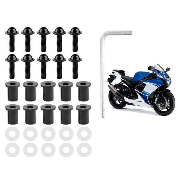 Kit De Pernos De Parabrisas De 10 Piezas, Pernos De Parabrisas De Motocicleta De Alta Resistencia, Arandelas De Tuerca, Kit De Montaje De Carenado De Motocicleta Universal