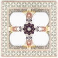 thumbnail image 3 of Metal Light Switch Plate Cover Elegant Beige Mandala Floral Rug Tile Pattern TIL071, 3 of 13