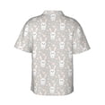 thumbnail image 4 of Xecao Rabbit And Heart print Hawaiian shirt - a stylish short-sleeve button-down for men, perfect for casual beach and tropical outings., 4 of 9