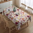 thumbnail image 2 of Vintage Pumpkin Rectangle Tablecloth 60x84 Inch, Flowers Boho Water Resistant Vinyl Washable Seasonal Table Cover for Thanksgiving Fall Harvest Holiday Party Picnic Dinner Decor, 2 of 5