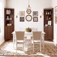 thumbnail image 6 of Costway 68" Tall Corner Bathroom Cabinet with Fluted Doors, 6-Tier Bathroom Storage Cabinet Walnut, 6 of 10