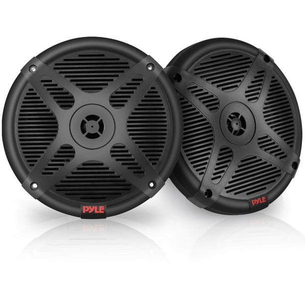 Altavoces marinos Pyle PLMRF65MB, 6.5 pulgadas, resistentes al agua, Bluetooth 600 W