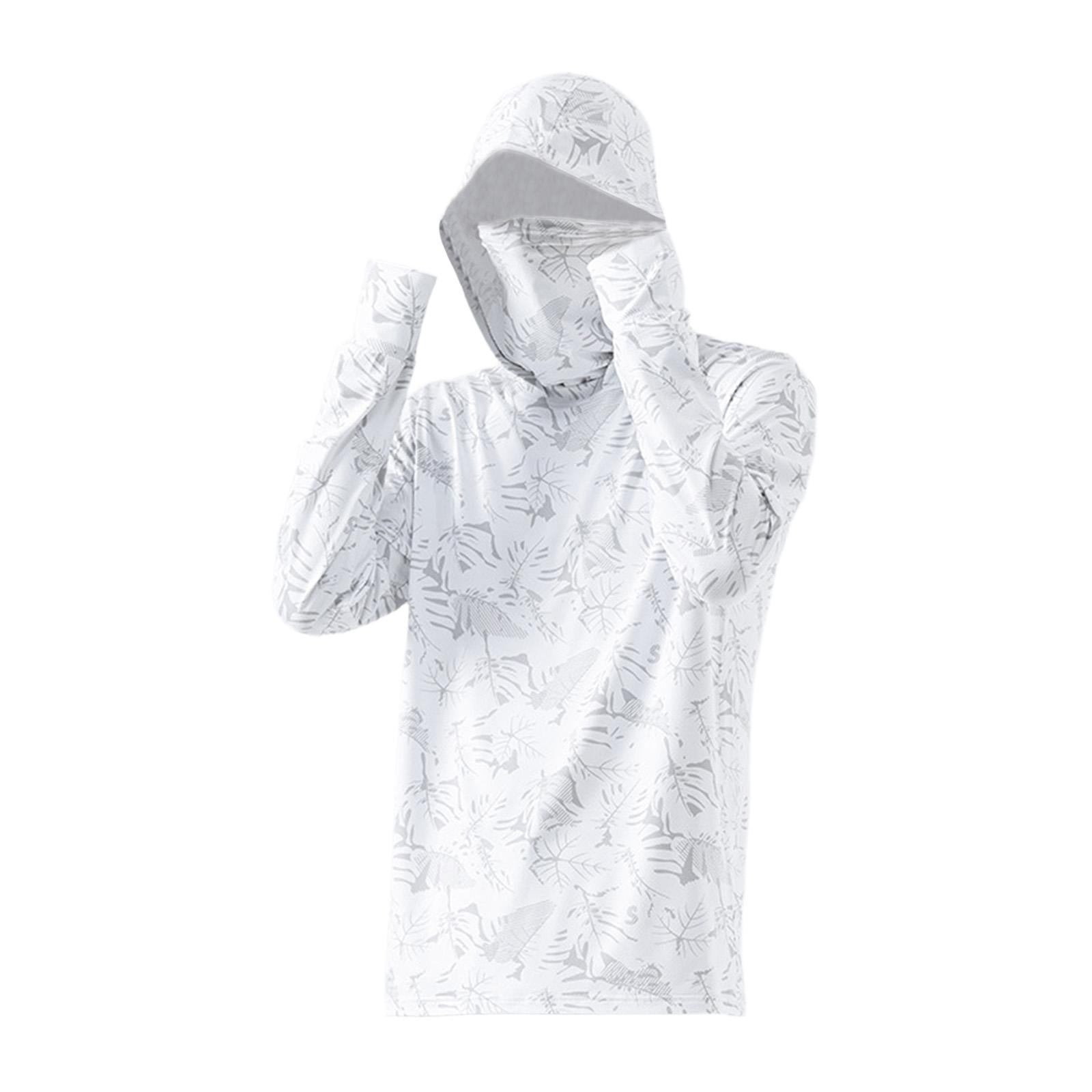 Men' Protection Hoodie Shirt Thin for Fishing Outdoor Summer XXL White |  Walmart Canada
