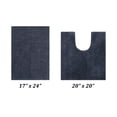 thumbnail image 3 of Better Trends 2 Piece Bathroom Rug Set 100% Polyester (17" x 24" | 20" x 20") Bath Rug, Water Absorbent Non-Slip Bath Mat Machine Washable Micro Plush Collection - Charcoal, 3 of 6