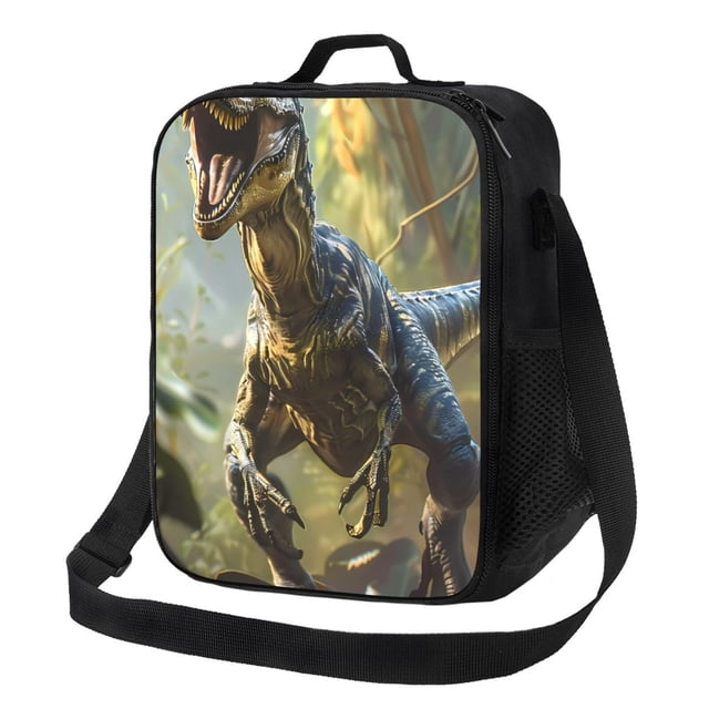 Fotbe Ferocious Dinosaur Lonchera Bolsa de Almuerzo para Hombres y Mujeres, Lonchera de Gran Capacidad, Bolsa de Almuerzo Reutilizable, Bolsa Térmica Aislante