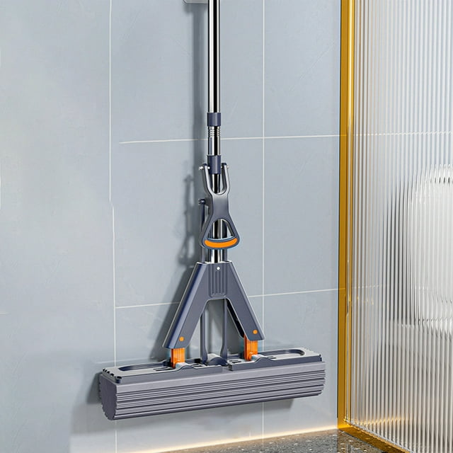 Xihbxyly Trapeador Plano, Eficiente Herramienta de Limpieza de Hilos de Algodón, Diseño Giratorio Manos Libres, Versatilidad En Seco y Húmedo, Cuidado de Pisos En El Hogar, Ideal para Superficies de