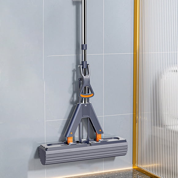 Xihbxyly Trapeador Plano, Eficiente Herramienta de Limpieza de Hilos de Algodón, Diseño Giratorio Manos Libres, Versatilidad En Seco y Húmedo, Cuidado de Pisos En El Hogar, Ideal para Superficies de