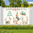 thumbnail image 5 of Cartoon Goose Birthday Banner Decorative Design Party Backdrop for Children's Celebration Outdoor Event, 5 of 7